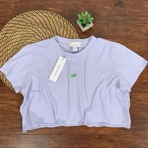 NWT Topshop Snake Purple Crop Top size 6